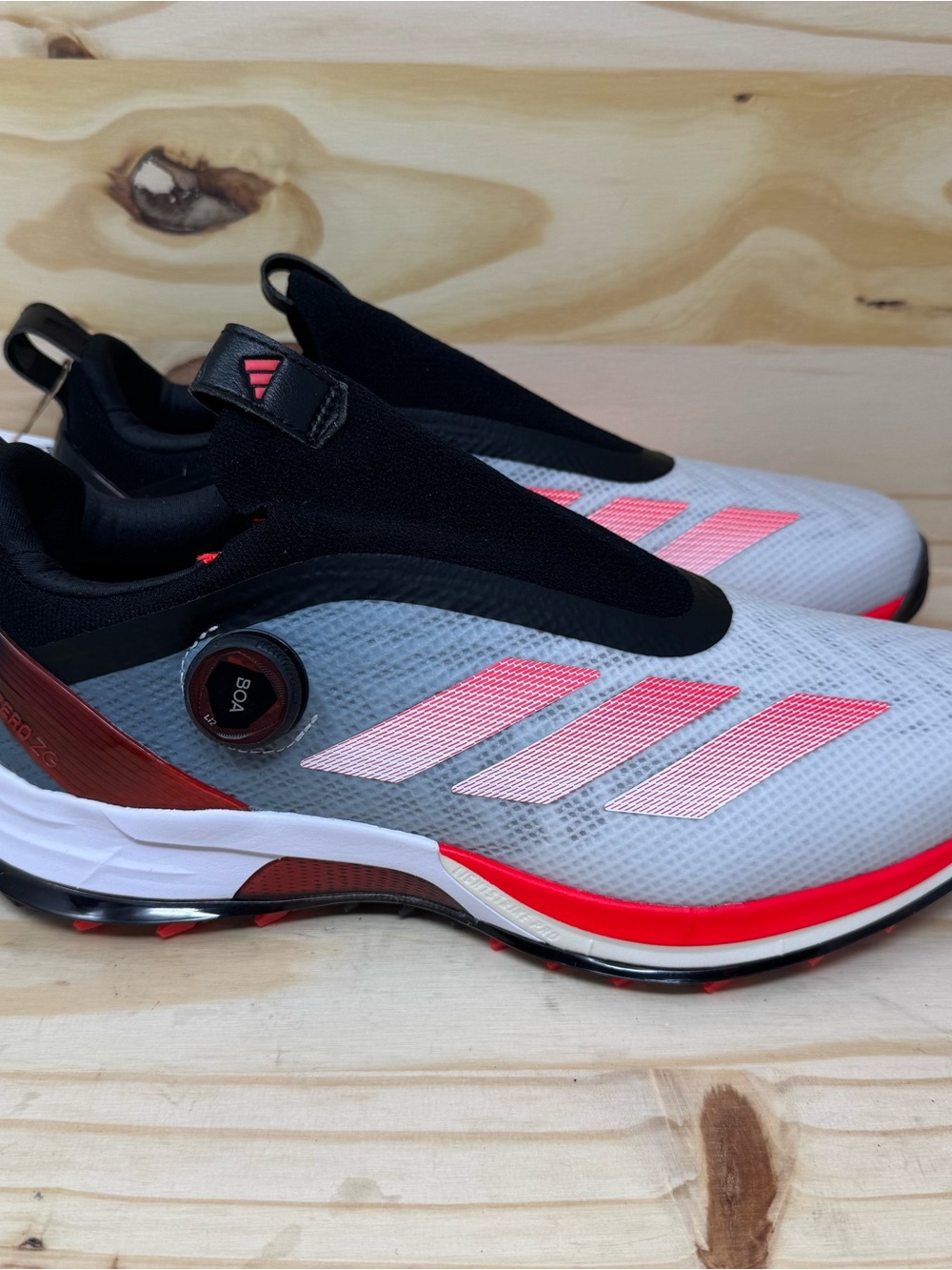 Adidas Golf Shoes Mens 11.5 White Red Adizero ZG BOA Lightstrike IH9896